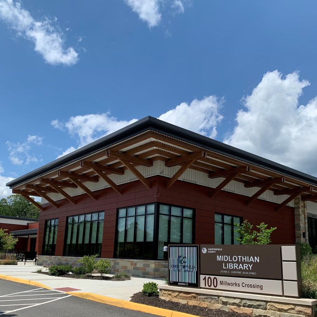 The exterior of Midlothian Library